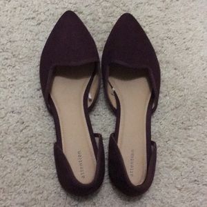 Attention purple dorsay flats size 9